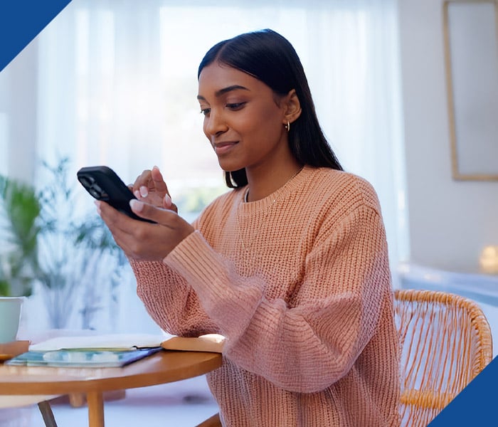 Woman using smartphone